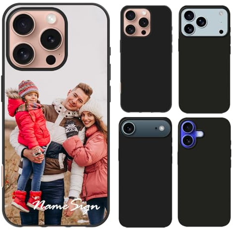 Coque personnalisée pour Apple iPhone 17 17e 16e 16 15 14 13 12 11 Pro Max, Pro, Air, Plus, Mini, 5G, XS XR X XS 8 7 6s 6 SE 4 3 2, Coque de téléphone en silicone avec photo/nom/logo personnalisé