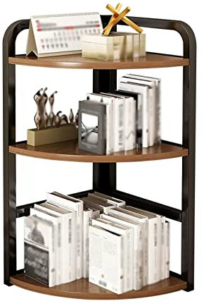 Bücherregal 3-stufiges Eckregal, Bücherregal, Präsentationsregale for Küche, Badezimmer, Büro, Arbeitsplatte, Aufbewahrungsorganisator, platzsparendes Standregal, kreative Eck-Bücherregale Bücherturm