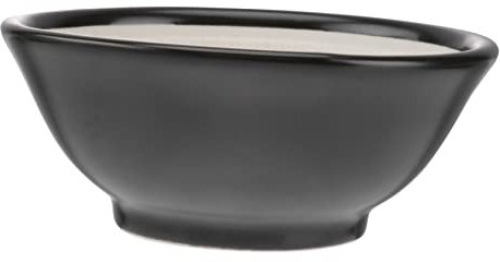 DECHOUS Ensaladera de cerámica – Cuenco negro para mezclar 12,5 cm, para casa, restaurante, cocina, apto para lavavajillas