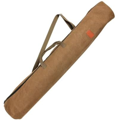 QIUPFGUT Rutentasche Rod Case Angelkoffer Futteral,Fishing Rutentasche mit Schultergurt,Große Kapazität Angeltasche,Leinwand, Lange Angeltasche (Gelb 1.2m)