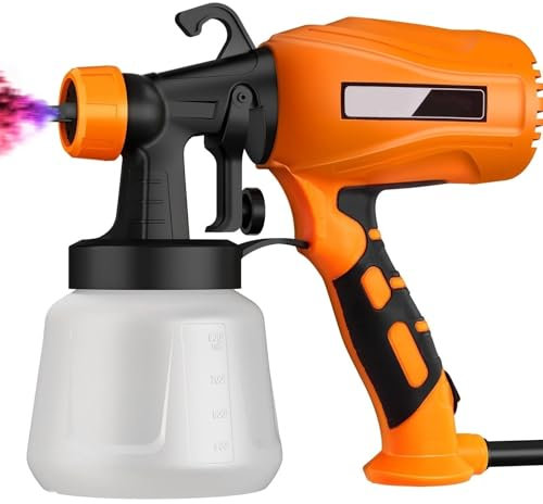 EHYSYN Spruzzatore Vernice pareti Pistola a spruzzo per Vernice, Ampia Gamma di spruzzo, Facile da Pulire e Utilizzare, Grande capacità, Durevole