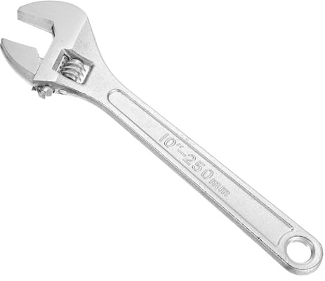 PATIKIL Llave Ajustable Mini 10 Acero 45 Negro Pequeña Llave Ajustable De Boca Ancha Con Llavero Para Reparaciones En El Hogar Industria Automóvil Equipo Micro Plateado