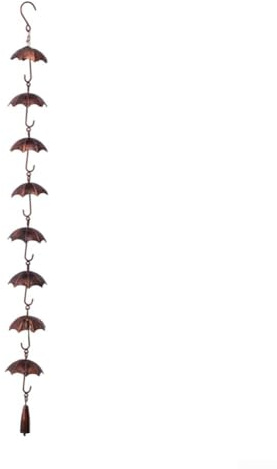 Metall Regenkette 99.1 cm mit 8 Schirmbechern für effizienten Wasserablauf und Außenmontage