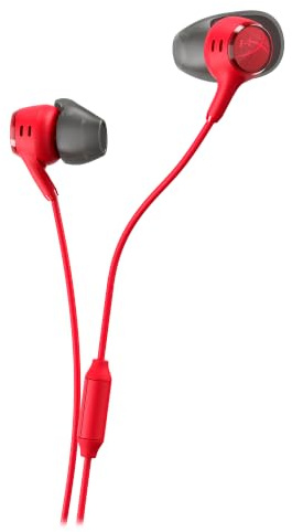 HyperX Cloud Earbuds III Gaming-Headset mit Mikrofon, Größen XS bis L, Steuerung, Multi-Plattform, Rot