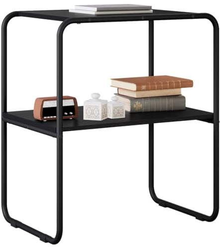 vidaXL Mesa Consola Roble Negro 60 x 42,5 x 70 cm Madera de ingeniería