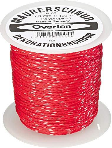 Overmann 008501300301000AA Maurerschnur 1, 3mmx100m aus Polypropylen in rot