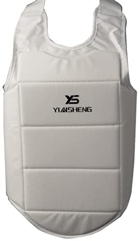 SM SunniMix Protege-Poitrine Plastron pour MMA Karaté TKD Sport Doux et Confortable Blanc, L