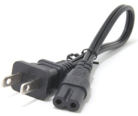 Short AC Power Cable, Ancable 1ft(0.3m) 18AWG Figure 8 Universal Power Cord Compatible with Camera Battery Chargers, TV, Computer, Monitor, Projector, Printer etc …