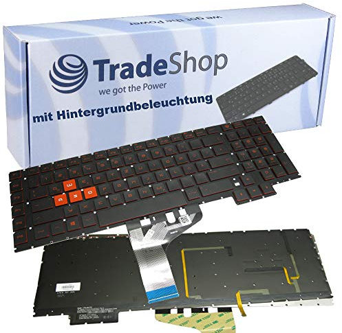 Original Laptop Notebook Tastatur Keyboard Deutsch QWERTZ für HP Omen 17-an053nr 17-an011dx 17-an012dx 17-an013dx mit Folie für Hintergrundbeleuchtung