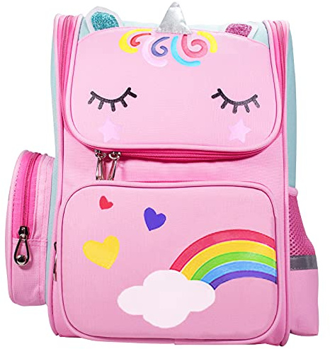 Tusundong Unicorn backpack for girls,School bags for girls,Kids school bag,Cute pink bags for girl,Kids Bookbag for Elementary,Children's backpacks