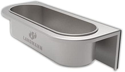 LANDMANN Magnetischer Saucenhalter | Für Befestigung am Grill, Kühlschrank & an allen magnetischen Flächen | Für bis zu 3 Saucenflaschen (je 250 ml) | Starker Magnet mit 1,2 kg Tragkraft [Edelstahl]