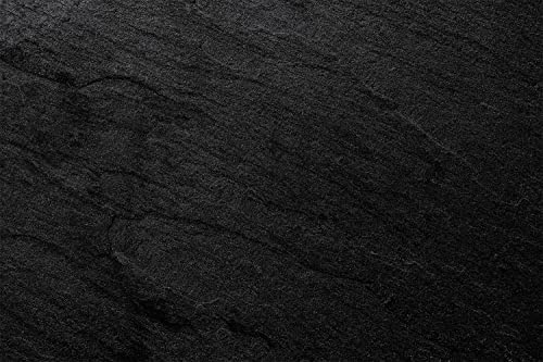 Queence | Arbeits- & Kochplattenabdeckung Stein 60x40 | Spritzschutz | Rückwand | Küchen Paneele Inkl. Befestigungsmöglichkeit ohne Bohren, Farbe:Schwarz, :60x40