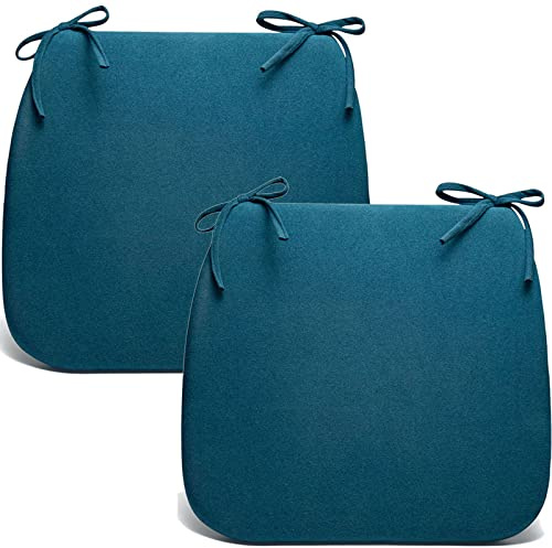 ZTGL Stuhlkissen mit Bändern, Waschbare Sitzkissen rutschfest, Stuhlauflage Stuhlpolster Sitzkissen, Abnembar Bezug Mit Reißverschluss, Ideal für Zuhause,B,36x38x4cm(2PCS)