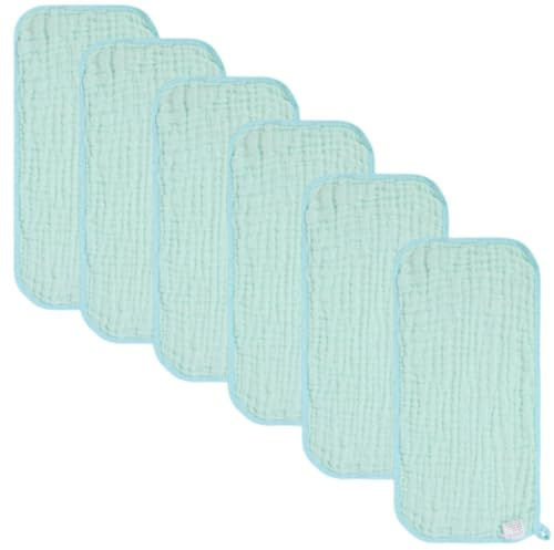 norinori Baby muslindukar muslin fyrkanter 6-pack – rapdukar näsduk tvättlappar 100 % bomull supermjuka och absorberande stora 50 x 25 cm nödvändigheter för nyfödda för pojkar flickor present 6 lager