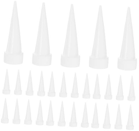 SEWACC 100St Klebekopf dosierspritze pezzettino klebepistol weissens Werkzeug zum Abdichten Spitzen für Dichtschläuche schleimen kleberoller Dichtungssatz Dichtungssparkappe Plastik Weiß