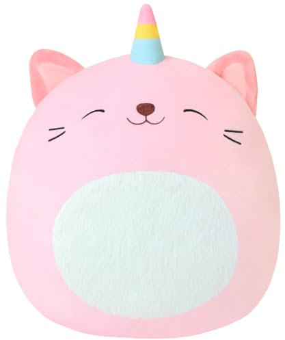 Finebee Unicorn Cat Microwavable Heating Pad for Period Cramps, Cute Unicorn Cat Plush, Weighted Stuffed Animal Warm Gifts for Kids Adults 10 inch, 1.2 Lbs