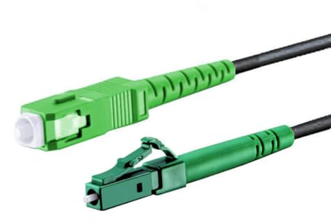 CONBIC® LC/APC-SC/APC, Simplex, Singlemode, 9/125um, OS2, schwarz, Ø 4.0mm, Industrial/Grade Gepanzert G.657.A2, Glasfaserkabel Außenbereich für AVM FRITZ!Box und Telekom Modem 2 (10m)