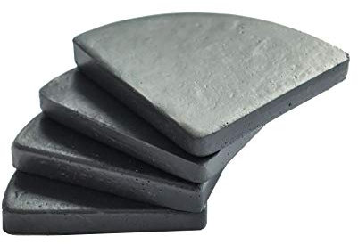 VIVANNO Lot de 4 sous-Verres Rondelles de Pied pour bacs à Plantes Put 7 x 7 cm, Gris