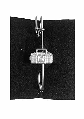 Ghetto Blaster Stereo TG556 Broche et épingle à kilt en étain 7,6 cm 7,5 cm
