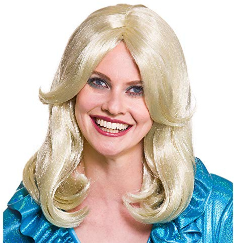 Adult 70's Blonde Glamour Fancy Dress Wig