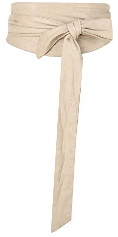 YM YOUMU Damen Breite Taille Gürtel Obi Taillenband Boho Band selbst Tie Wrap Wildleder für Kleid Hemd Longtops