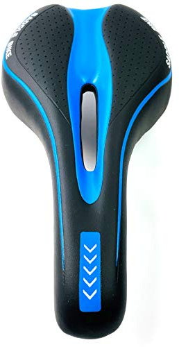 Hallenwerk - Gel Fahrradsitz Fahrradsattel Fahrrad Bike Sattel Radsattel Mountainbike Tourensattel MTB Atmungsaktiv Ergonomisch jurfahr (Blau & Schwarz)