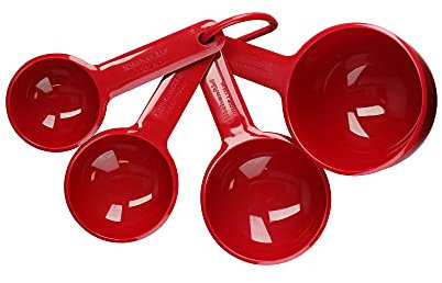 KitchenAid 4er Set Messbecher, Spülmaschinenfest, ineinander stapelbar – Empire Rot