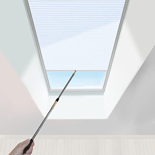 TIPIACE Manuale Cellular Shades Honeycomb Blinds Half Blackout tessuto impermeabile Attic Tetto Shades per lucernario, Contattaci Personalizza Dimensioni (bianco FA001 W100 X L 120CM)