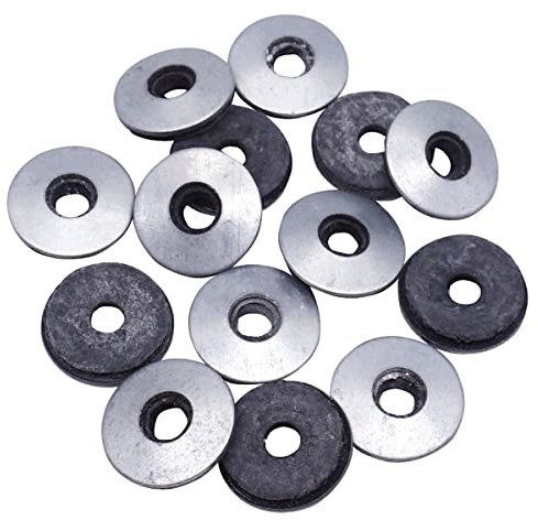 SKIR'CO (Packung mit 600 Stück) Verzinkte M16 Unterlegscheiben mit EPDM-Gummi, geklebte Dichtungsscheiben, runde Metallscheibe (600, M16)