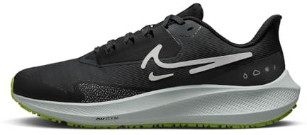 Nike Damen Air Zoom Pegasus 39 Shield Sneaker, Black/White-DK Smoke Grey-Volt, 40.5 EU
