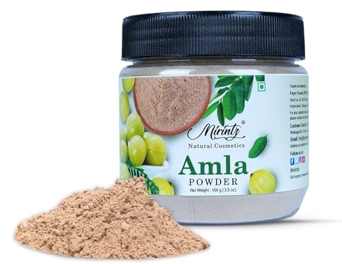 Mirintz Poudre d'amla 100 % naturelle (100 g) - Poudre de groseille indienne (Amalaki) - Complément alimentaire à base de plantes - Riche en poudre de vitamine C pour le visage et les cheveux
