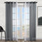 Topfinel Cortinas Dormitorio Cortas 2 Piezas para Ventanas Visillos,Negro Gradiente Cortinas Translucidas para Cocina Modernas,Habitación Infantiles Niño,Decoracion Salon 140x160cm