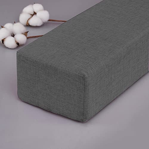 XIEMINLE Home Bed Gap Pad mit abnehmbarem Bezug, Kopfteilkissen, Bettmatratze Lückenfüller, Doppelbettbrücke, Sofakissen für Bett/Wand, 220 x 20 x 20 cm, Dunkelgrau