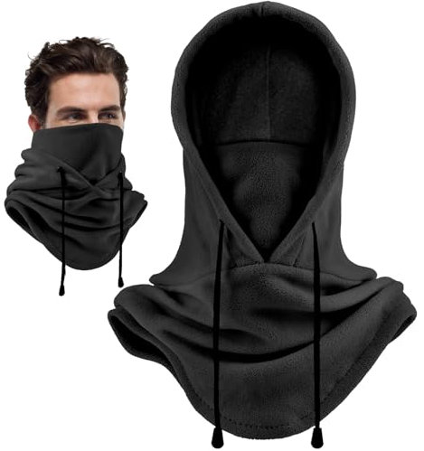 Joyoldelf Multifunktionale Plüsch Sturmhaube, Winter Thermo Balaclava Skimaske Windbeständig Gesichtshaube für Herren und Damen