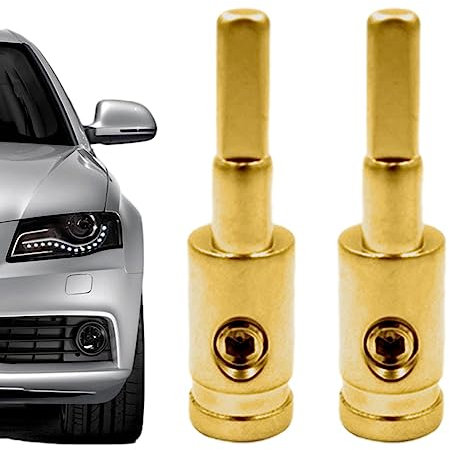 pologmase Morsetti per cavi audio auto - Morsetti per cablaggio ad alte prestazioni per cavi audio auto - Morsetti per cavi amplificatori audio in ottone ad alte prestazioni per il audio