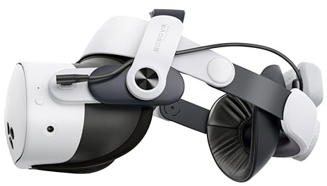 BOBOVR M3 Pro Cinturino per Testa con batteria,Compatibile con Quest 3/Quest 3S Accessori- riducono lo stress facciale, design di scambio magnetico della batteria