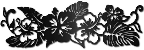 CREATCABIN Monstera Decorazione da Parete in Metallo Fiori Tropicali Cartello da Parete Nero Ornamento in Ferro da Appendere in Metallo Scultura da Parete Regalo per Casa Ufficio Balcone 30x10cm