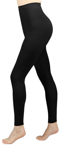 Compression Pantyhose for Women, 20-30 mmHg Footless Medical Compression Stockings, Waist High Opaque Graduated Support Compression Hose Tights for Edema, Varicose Veins, Swelling