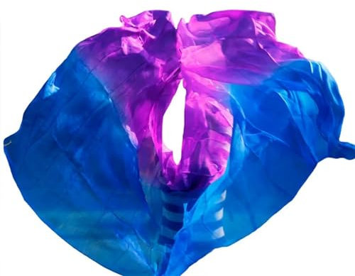 Bauchtanz Seidentuch Tanzschleier Frauen Schal Farbverlauf Seidenschleier for den Bauchtanz Bauchtanz Tuch (Color : As picture-07, Size : XXL-300cm-114cm)