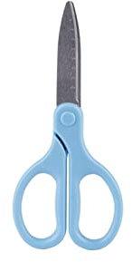 Tijeras de cocina aptas para tijera, tijeras seguras de acero a escala azul, cortador para el hogar, arte artesanal, tijeras artesanales para oficina (Blu)