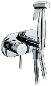 Grifo bidet empotrado Galyon Serie Ergos Cromado, Kit Ducha Higienica Duchas Bidet Mano Con Mezclador, Monomando empotrar para bidé WC