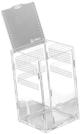 Toddmomy Terrarium Reptilienkäfig Haustier Spinnenbox Magnetgehäuse Für Reptilien 15x15x25cm