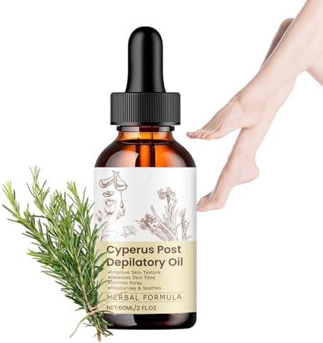 Natural Cyperus Rotundus Oil - Cyprus Oil for Hair Removal Care - Moisturizes & Soothes Body Oils for Women - Body Oils for Balances Skin Tone & Shrinks Pores - Suitable For All Skin Types