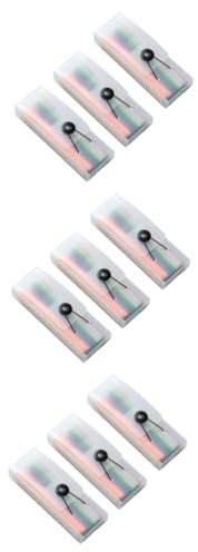 Operitacx 9pcs Aesthetic Pencil Case Compartments Plastic Stationery Supplies School Office Accessory