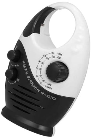 Homoyoyo Wasserdichtes Am Fm Radio Mit Kräftigem Klang Batteriebetrieben Leicht Und Tragbar Für Badezimmer Duschen Outdoor-einsätze Und Camping Inklusive Praktischem Haken Für Einfache Befe