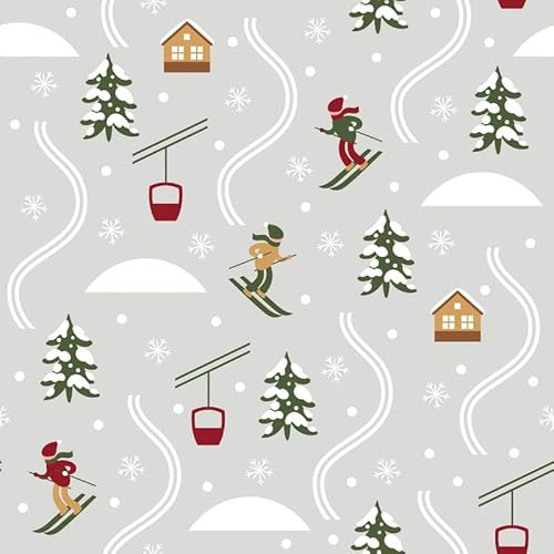 20 Servietten Weihnachten Ski-Miniaturen als Tischdeko. Papierservietten weihnachtlich mit Motiv. Auch für Decoupage und Serviettentechnik 33x33cm
