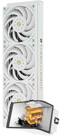 Thermalright Wonder Vision 360 UB ARGB White CPU AIO Cooler,360mm Radiator, 2K 60HZ Curved Screen with 2400x1080 Resolution,for AM4/AM5,Intel LGA1851/1700,6.67in 3D Screen High Performance Pump
