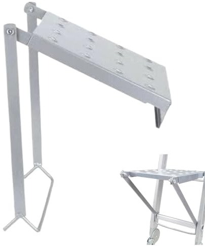 Ladder Work Platforms, Heavy Duty Ladder Work Tray Platforms, 150Kg CapacityExtension Hardware Attachment Work Stand System Accessories for Painters Electricians Mechanics