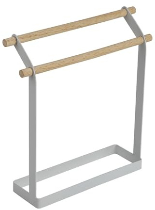 Toallero, Soporte for Toallas de Mano, Soporte for Toallas de Mano, toallero Independiente móvil, toallero for baño, Cocina, encimera, Barra Colgante Trapezoidal de 2 Capas