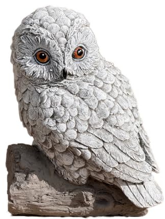 stoneandstyle Steinfigur Schneeeule Uhu, frostfest, massiver Steinguss
